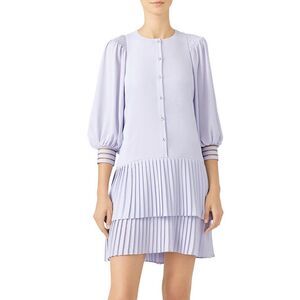 Prose and Poetry Kimberly Dress Pleated Drop Waist Balloon Sleeves size XS